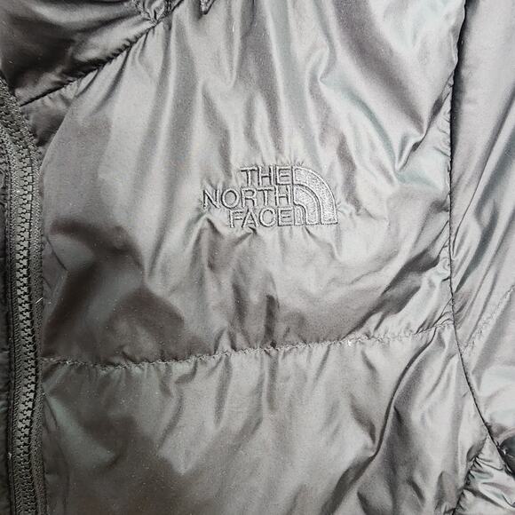 The North Face 550 Women's Black Puffer Quilted Long Hooded Winter Coat Size XS - Picture 3 of 15